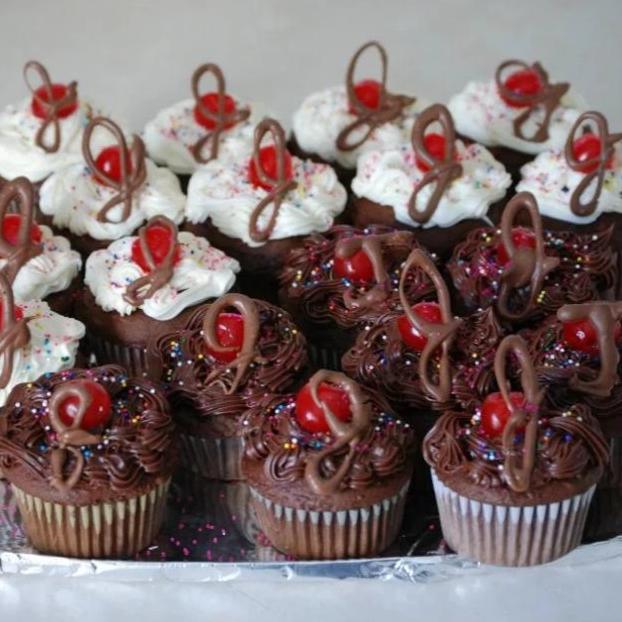 Cherry-Topped with Chocolate Bow